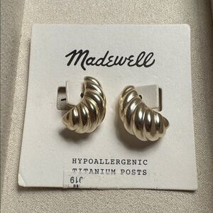 Madewell Twisted Silver Earrings